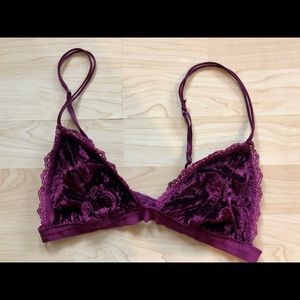 Urban outfitters velvet bra